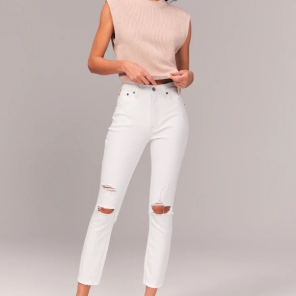 Abercrombie & Fitch- Super Skinny Ankle High Rise Jeans - Picture 1 of 4